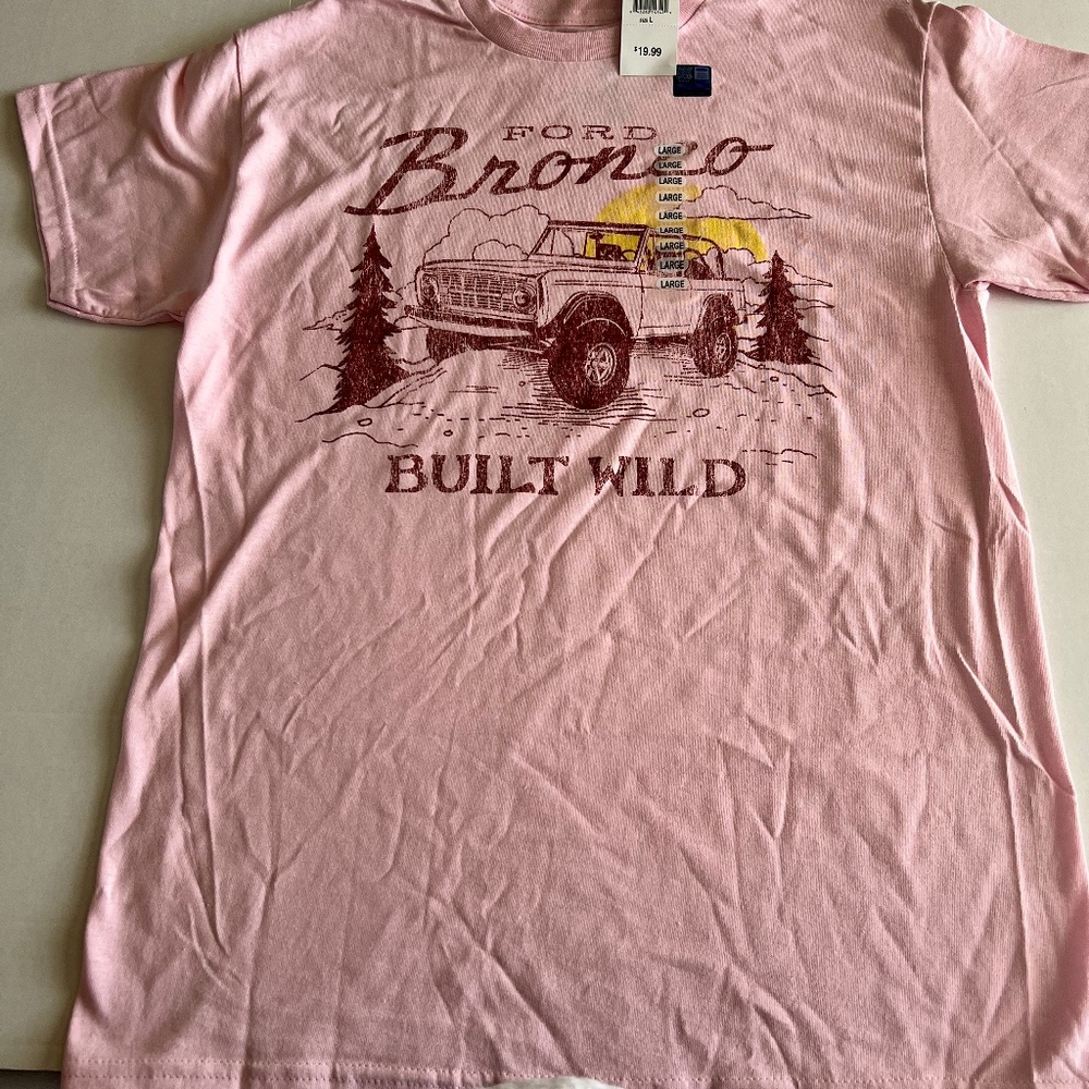 Ford Bronco Pink T-Shirt size Large - Picture 1 of 7